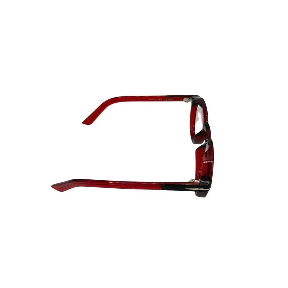 Ryan Simkhai Theodore Round Blue Light Glasses - Black &‎ Red (R-7035) +1.50